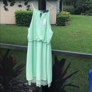 Sweet mint green summer dress.